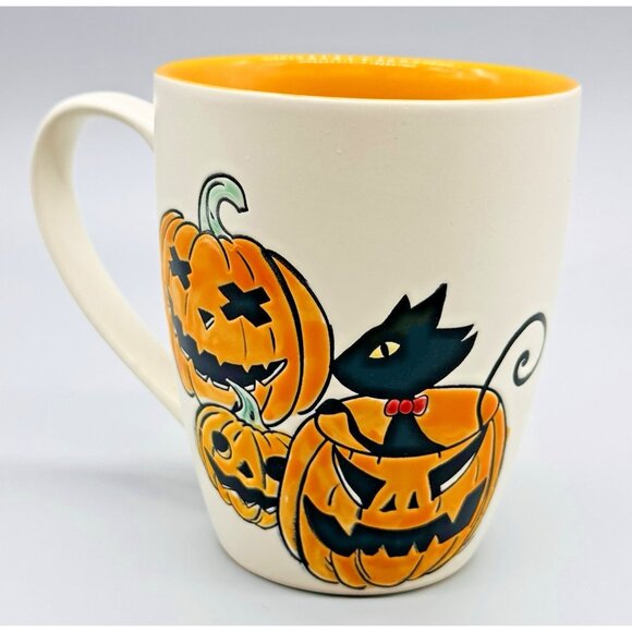 Spectrum Other - Spectrum Halloween Black Cat Pumpkins Jack O Lanterns Mug 5 inch 2024